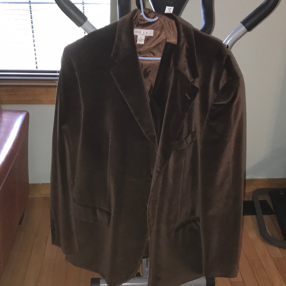 Linea Uomo Brown Velvet Suit jacket with Vest